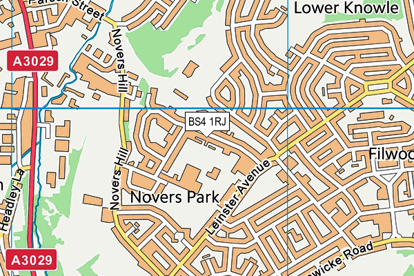 BS4 1RJ map - OS VectorMap District (Ordnance Survey)