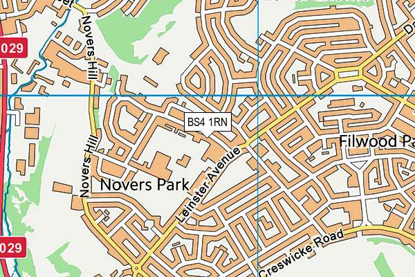 BS4 1RN map - OS VectorMap District (Ordnance Survey)