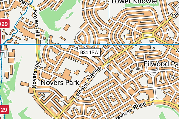 BS4 1RW map - OS VectorMap District (Ordnance Survey)