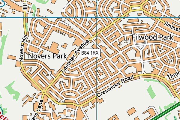 BS4 1RX map - OS VectorMap District (Ordnance Survey)