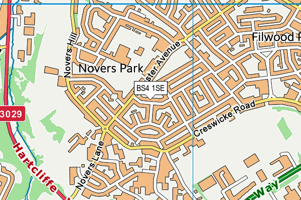 BS4 1SE map - OS VectorMap District (Ordnance Survey)