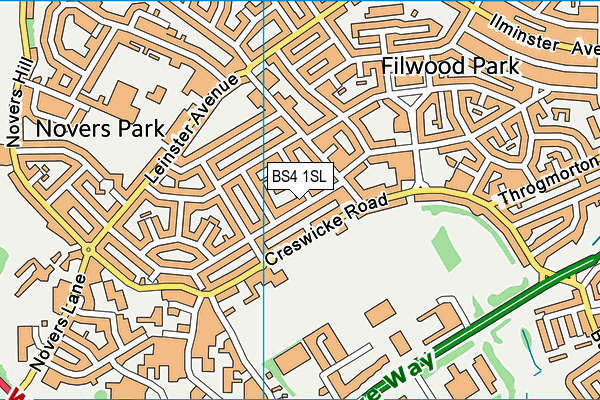 BS4 1SL map - OS VectorMap District (Ordnance Survey)