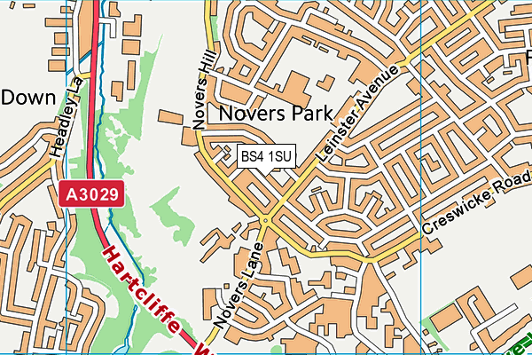 BS4 1SU map - OS VectorMap District (Ordnance Survey)