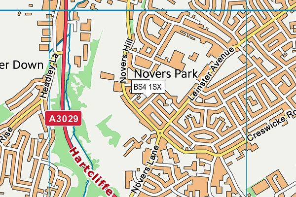 BS4 1SX map - OS VectorMap District (Ordnance Survey)