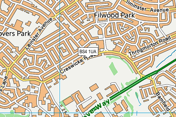 BS4 1UA map - OS VectorMap District (Ordnance Survey)