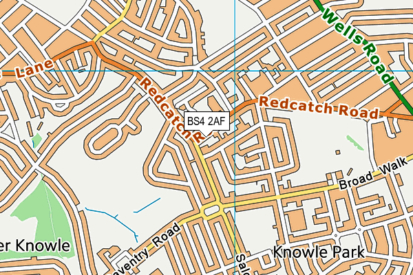 BS4 2AF map - OS VectorMap District (Ordnance Survey)