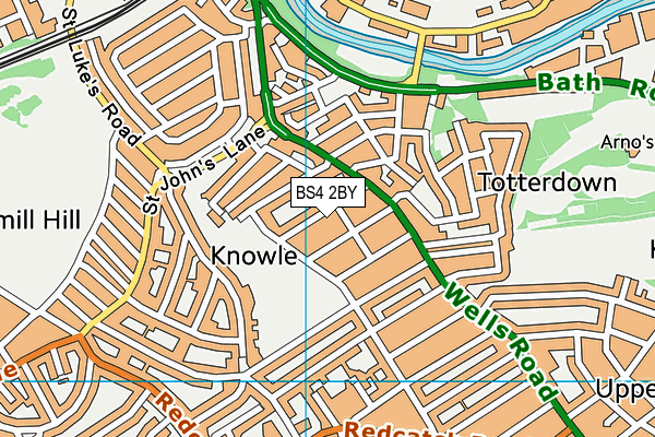 BS4 2BY map - OS VectorMap District (Ordnance Survey)