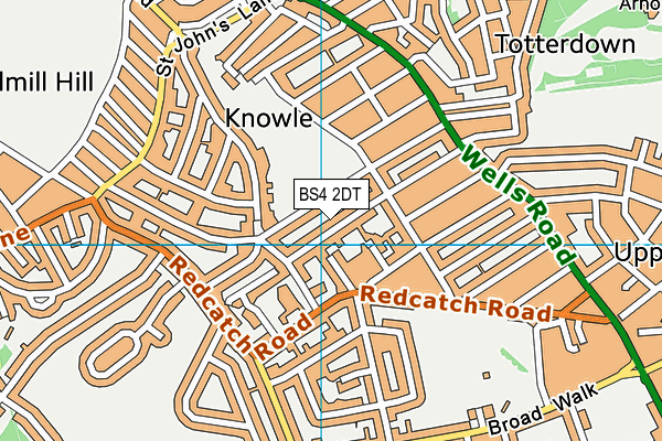 BS4 2DT map - OS VectorMap District (Ordnance Survey)