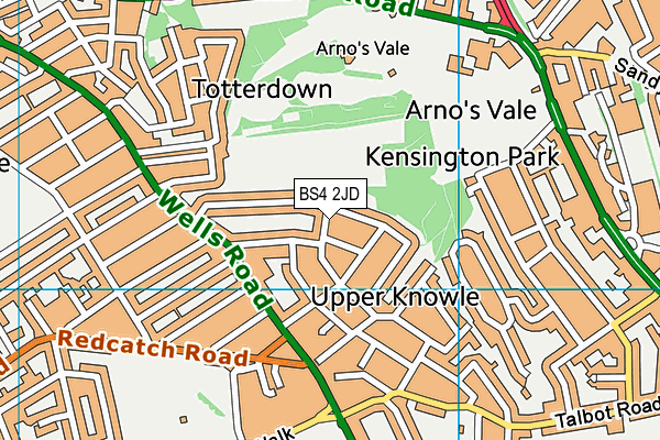 BS4 2JD map - OS VectorMap District (Ordnance Survey)