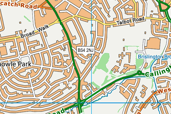 BS4 2NJ map - OS VectorMap District (Ordnance Survey)