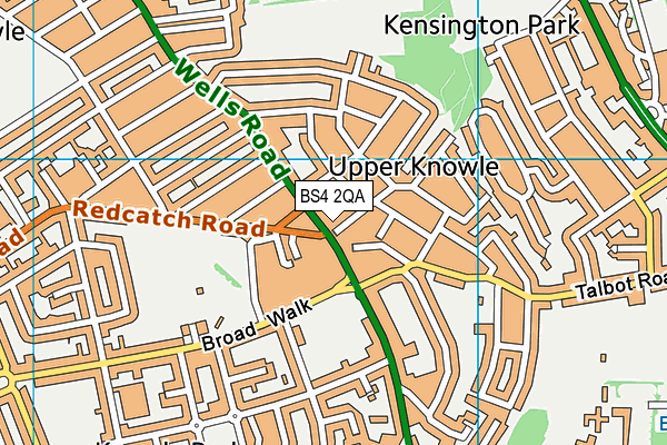 BS4 2QA map - OS VectorMap District (Ordnance Survey)