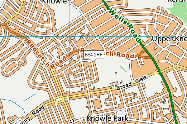 BS4 2RF map - OS VectorMap District (Ordnance Survey)