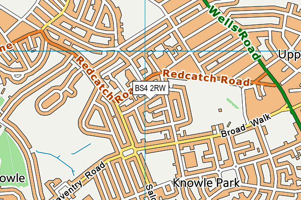 BS4 2RW map - OS VectorMap District (Ordnance Survey)