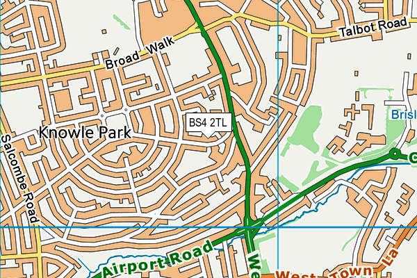 BS4 2TL map - OS VectorMap District (Ordnance Survey)