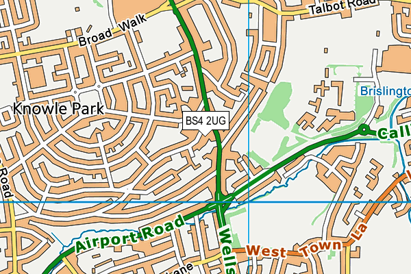 BS4 2UG map - OS VectorMap District (Ordnance Survey)