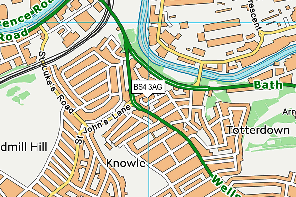 BS4 3AG map - OS VectorMap District (Ordnance Survey)