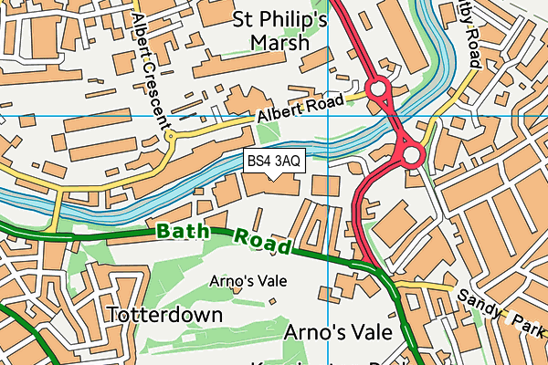 BS4 3AQ map - OS VectorMap District (Ordnance Survey)