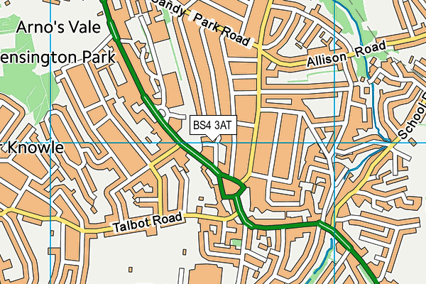 BS4 3AT map - OS VectorMap District (Ordnance Survey)