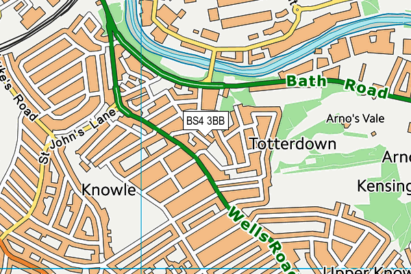 BS4 3BB map - OS VectorMap District (Ordnance Survey)