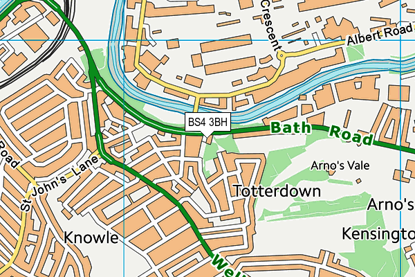 BS4 3BH map - OS VectorMap District (Ordnance Survey)