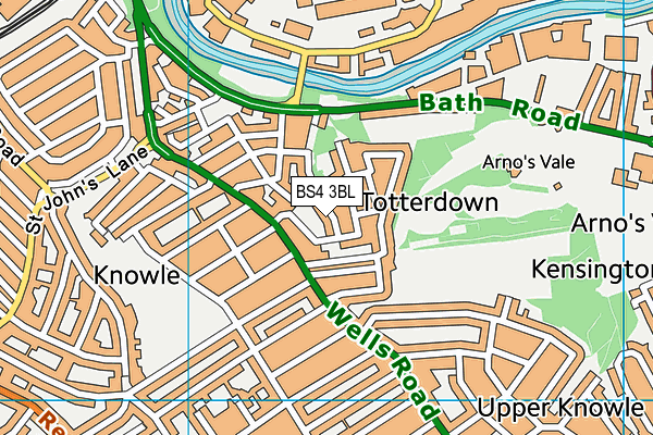 BS4 3BL map - OS VectorMap District (Ordnance Survey)