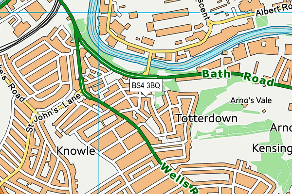 BS4 3BQ map - OS VectorMap District (Ordnance Survey)