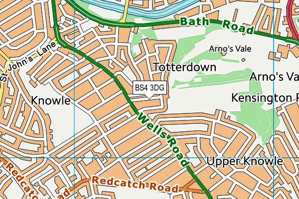 BS4 3DG map - OS VectorMap District (Ordnance Survey)