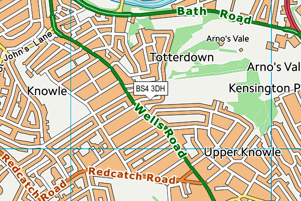 BS4 3DH map - OS VectorMap District (Ordnance Survey)