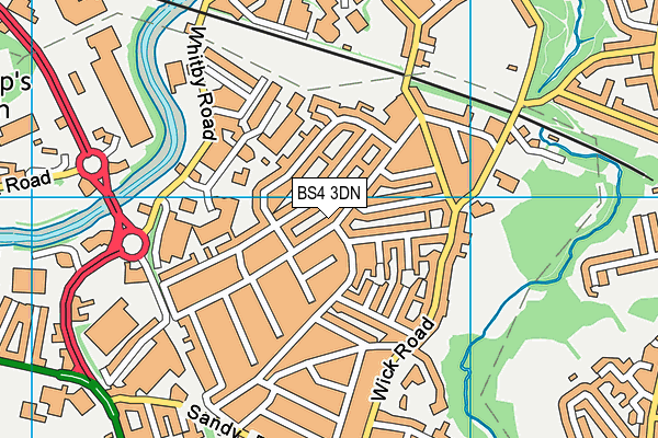 BS4 3DN map - OS VectorMap District (Ordnance Survey)