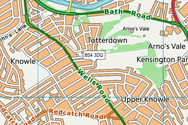 BS4 3DQ map - OS VectorMap District (Ordnance Survey)