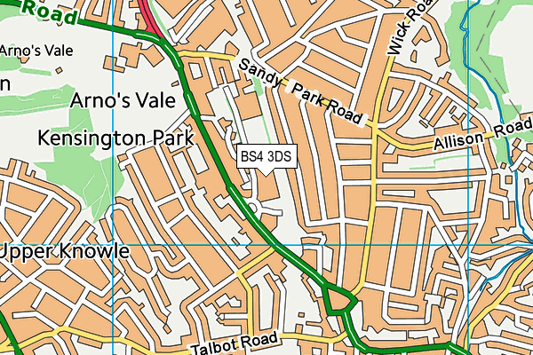 BS4 3DS map - OS VectorMap District (Ordnance Survey)