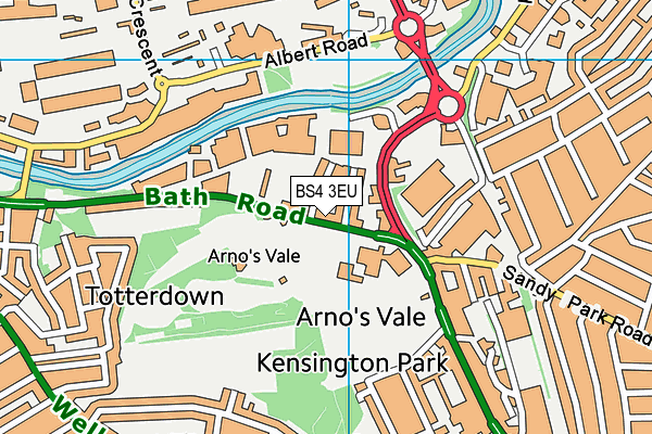 BS4 3EU map - OS VectorMap District (Ordnance Survey)