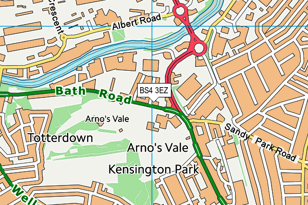 BS4 3EZ map - OS VectorMap District (Ordnance Survey)