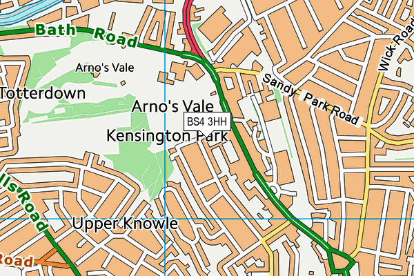 BS4 3HH map - OS VectorMap District (Ordnance Survey)