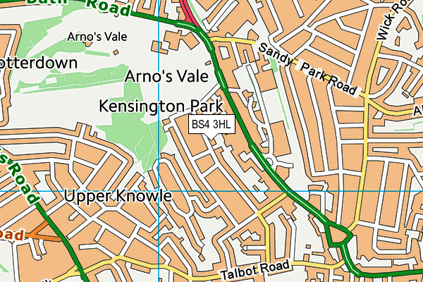 BS4 3HL map - OS VectorMap District (Ordnance Survey)