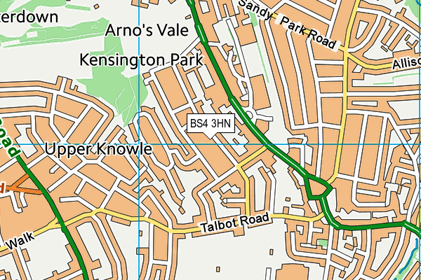 BS4 3HN map - OS VectorMap District (Ordnance Survey)