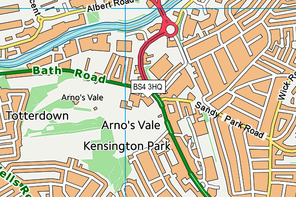 BS4 3HQ map - OS VectorMap District (Ordnance Survey)