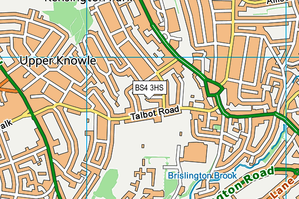 BS4 3HS map - OS VectorMap District (Ordnance Survey)