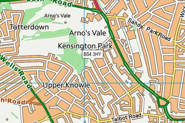 BS4 3HY map - OS VectorMap District (Ordnance Survey)