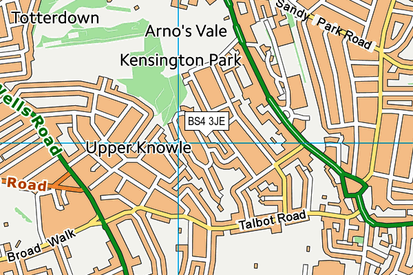 BS4 3JE map - OS VectorMap District (Ordnance Survey)