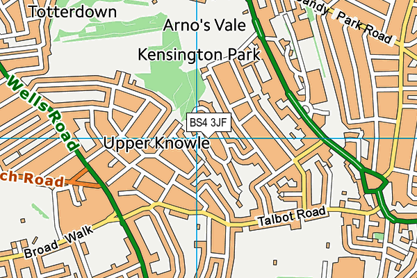 BS4 3JF map - OS VectorMap District (Ordnance Survey)