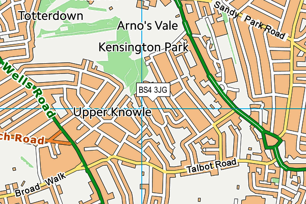 BS4 3JG map - OS VectorMap District (Ordnance Survey)