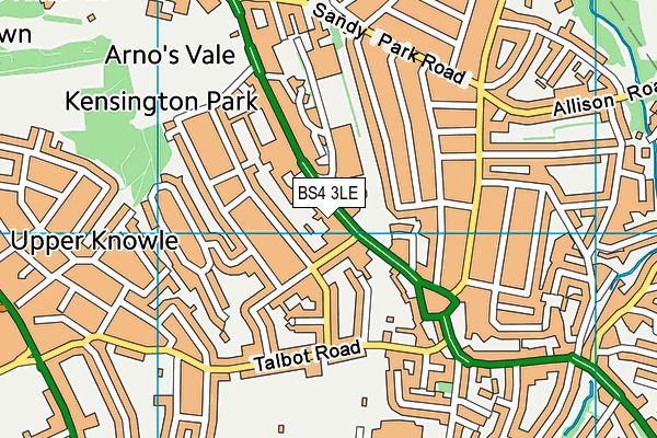 BS4 3LE map - OS VectorMap District (Ordnance Survey)