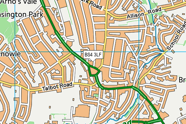 BS4 3LF map - OS VectorMap District (Ordnance Survey)