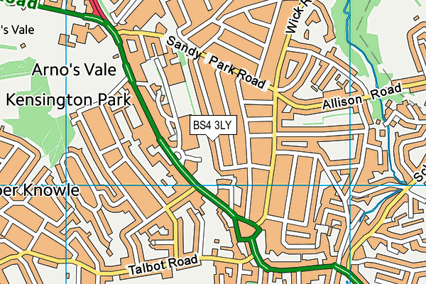 BS4 3LY map - OS VectorMap District (Ordnance Survey)