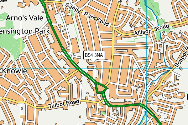 BS4 3NA map - OS VectorMap District (Ordnance Survey)