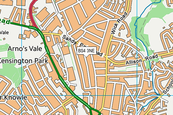 BS4 3NE map - OS VectorMap District (Ordnance Survey)