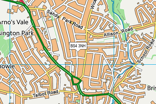 BS4 3NH map - OS VectorMap District (Ordnance Survey)