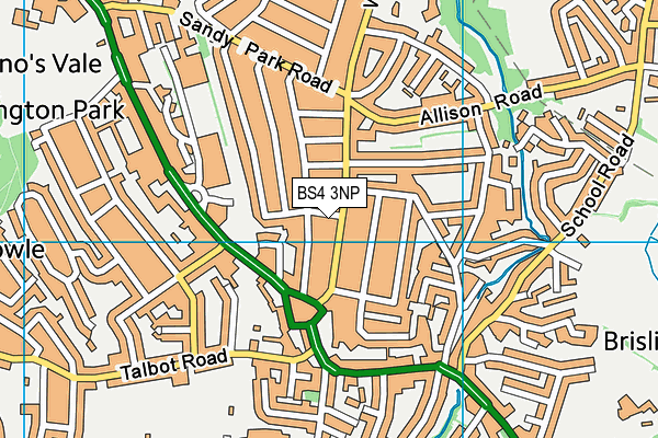 BS4 3NP map - OS VectorMap District (Ordnance Survey)