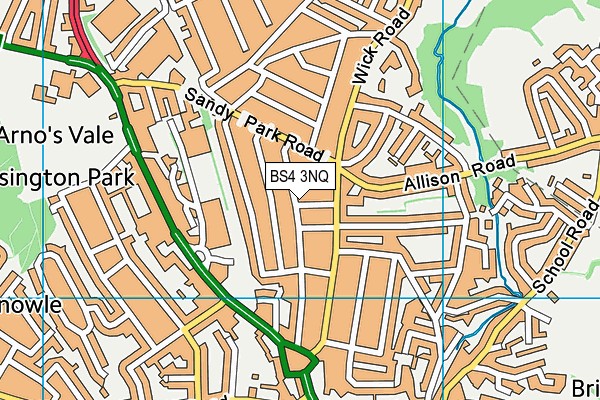 BS4 3NQ map - OS VectorMap District (Ordnance Survey)